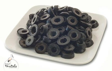 Aceitunas negras laminadas