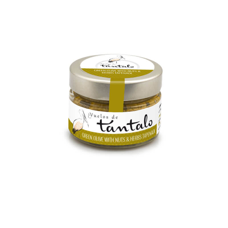 Paté de aceitunas verdes con nueces y hierbas